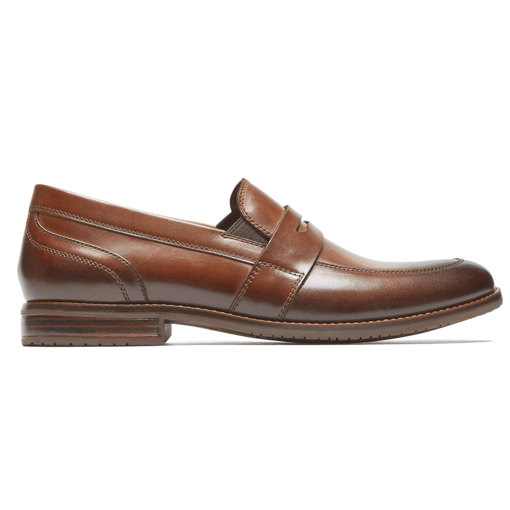 Rockport Loafers For Mens Brown - Style Purpose 3 Double Gore Penny - WY1790625